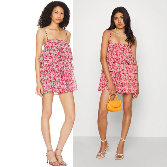 NEW Free People One Women's Talia Tunic / Dress Pink Combo Size Medium